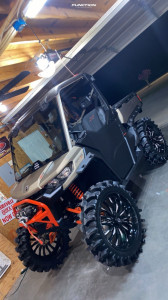 1 2023 Defender Hd10 X Mr With Doors Can Am Highlifter Fuel Offroad Arc Machined Black