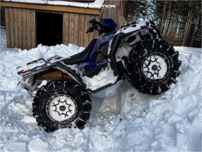 1 2024 Sportsman 850 Ultimate Trail Polaris Highlifter Itp Hurricane Black