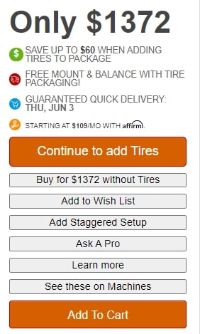 example of store product page