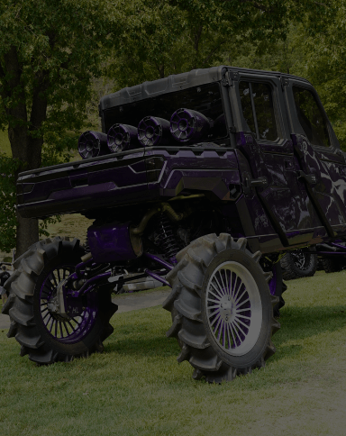 Lifted Purple 2020 Polaris Ranger Crew 1000 Premium on Silver JTX Forged Reaper Wheels and BKT Tr-171 Tires